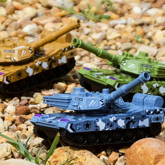 Tank Inertia Toy Excellent Workmanship Broken-proof Fadeless Pull Back Tank Inertia Vehicle Toys for Kids