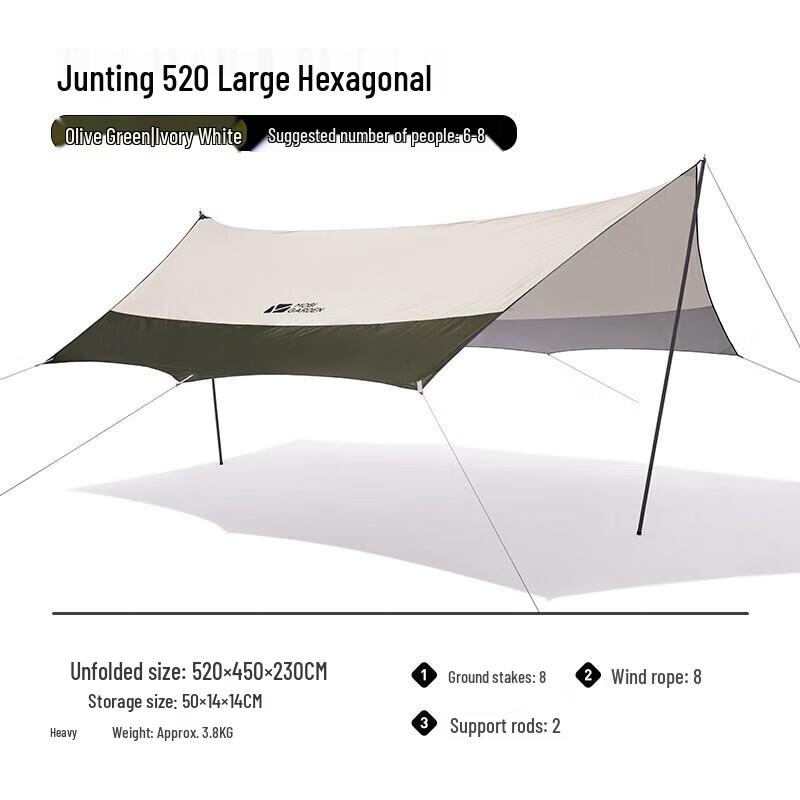 Sechseckiges Outdoor Camping Überzeltzelt