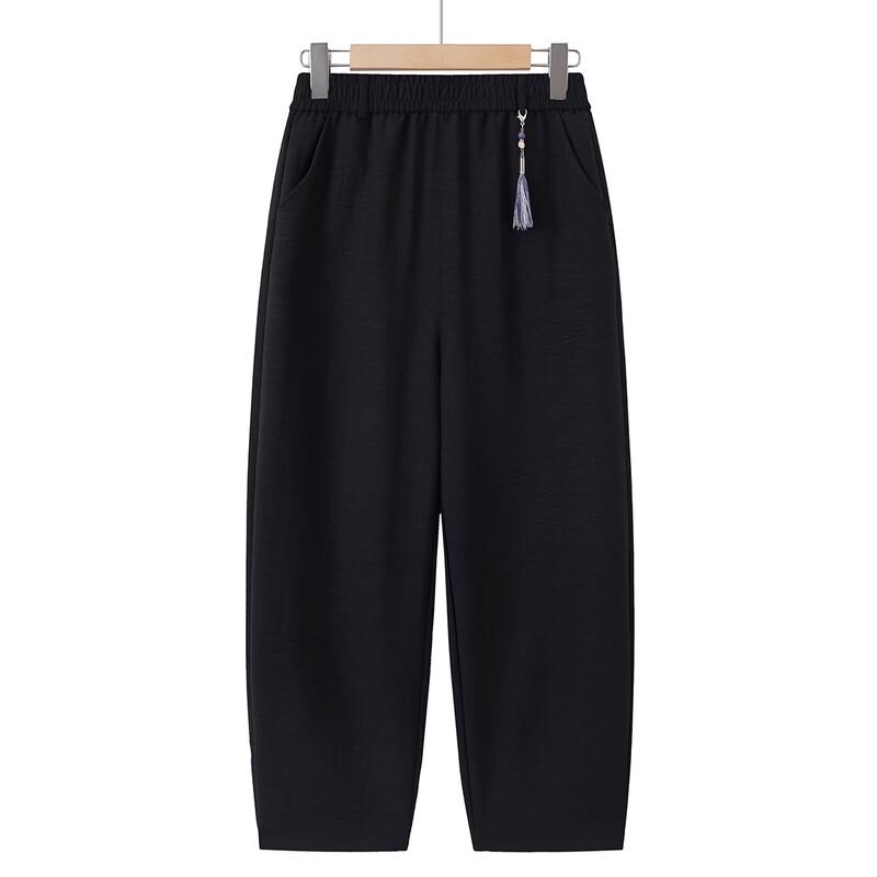 Qianlian Women s Summer Elastic Waist Casual Pants 3XL