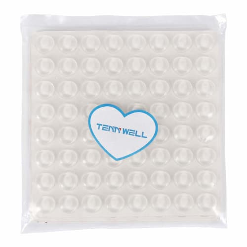 Tenn Well 128-Piece Furniture Cushion, Soft Door Stop Cushion, Door Buffer, Anti-Slip Sheet, Impact Sound Absorber, Scratch Prevention (Round, Transpa