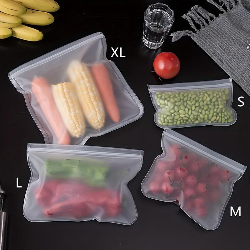 8Pack of Reusable Silicone Food Storage Bags - Excluding BPA Self-sealing bag Suitable for fruits Vegetables Sandwiches and Meat - Ideal for