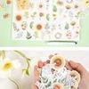 45Pcs/set Chrysanthemum and Sunflower Flowers Stickers Decorative Sticker Diary Stationery Album Sticker Flakes Scrapbooking