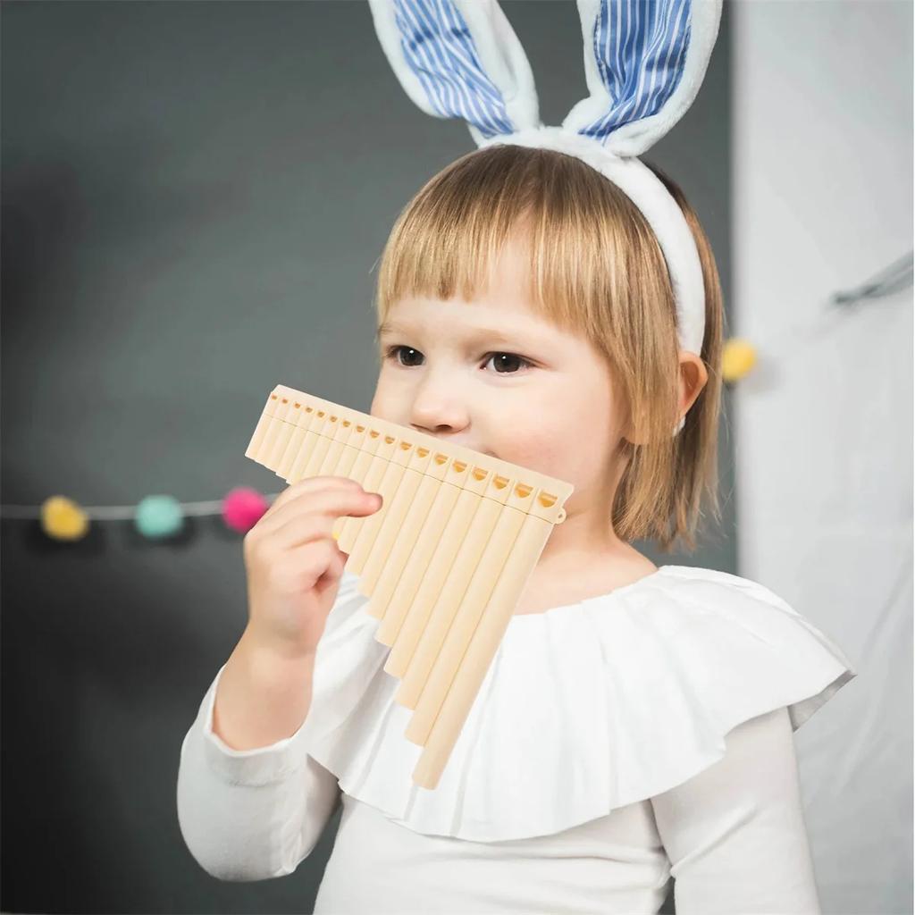 Miwayer Panflöte 18 Pfeifen Umweltfreundliches Harz C-Ton Leicht zu lernen Panflöte Panflöte Musikinstrument
