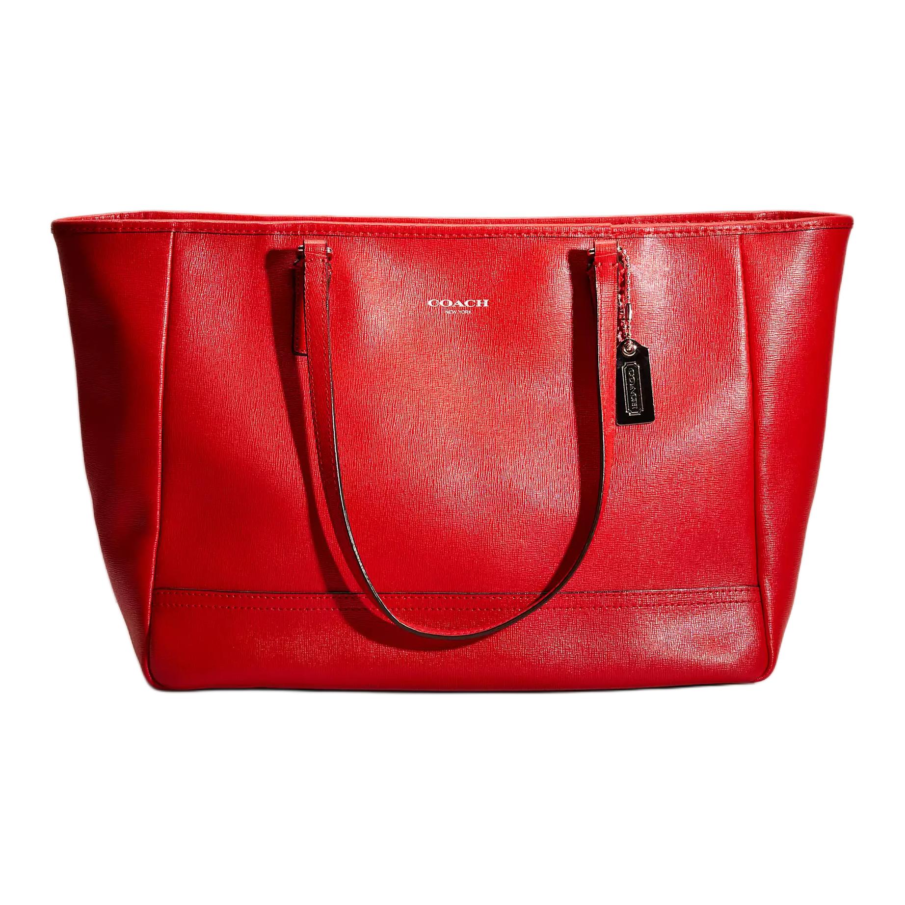 

Coach City 33 Solid Color Large Capacity Zipper Smooth Cowhide Leather Tote Shopping Bag Handheld Shoulder Bag Large Women Tote Red CG725-SVVR Basic Set (Bag+Dust Bag)