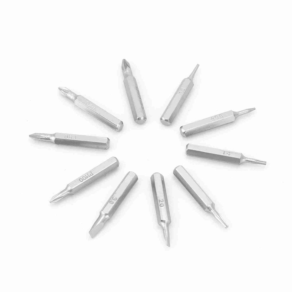 10PCS 4mm Shank Screwdriver Bits Set Repair Tools PH00 PH0 Z1 Z0 3.0 2.0 1.0 T5 T4 Star 08