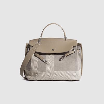 High End Checked Platinum Bag Japanese Autumn and Winter New Retro Large Capacity Tote Women's Bag Hand-held One Shoulder Commuting Bag