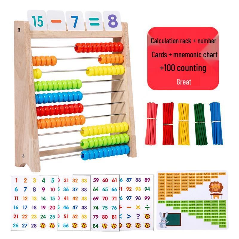 Wooden Arithmetic Counting Sticks for Early Math Education
