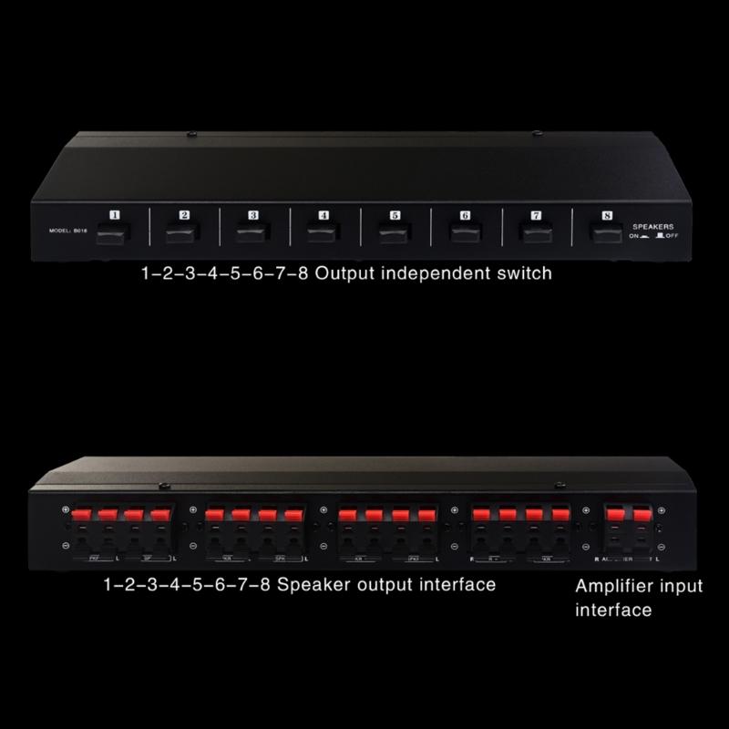 1 In 8 Out Passive Amplifiers Speaker Selector Switcher Sound Switching Distributor Comparator Sound Quality Without Los