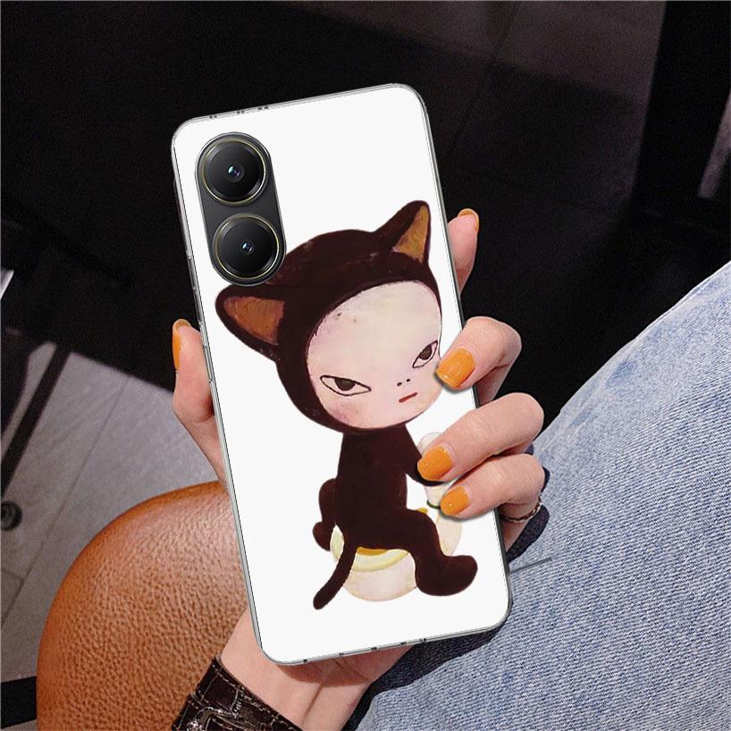 Y-Yoshitomo Nara Phnoe Case for Xiaomi Poco X5 X6 X7 Pro X4 Gt F7 Ultra M8 M7 Redmi 15C 15 13C 13 12C 12 Unique Cover Coque Poco