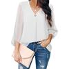 2026  Womens Clothing Spring Autumn Fashion Dot Puff Sleeve Women Tops V-neck Loose Long Sleeve Shirt Blouse Blusas 25792