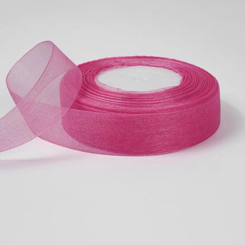 50yards Braided Hair Ribbon Binding Bow Ties DIY for Gift Wrapping 2.5cm Floral Bouquet Decorative Tulle Ribbon