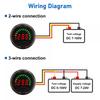 Mini Led Digital Voltmeter Dc Dc7-100V Display Round Two-Wire Car Voltage Current Meter Volt Detector Tester Monitor Pane
