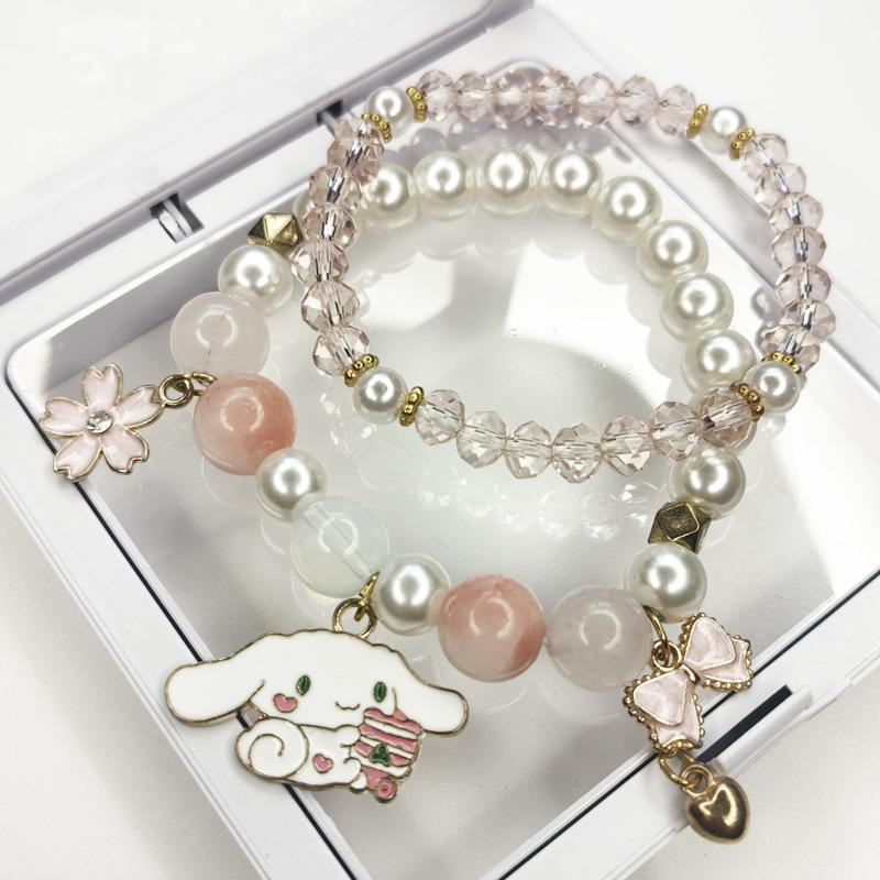 Cinnamoroll Princess Crystal Beaded Bracelet for Girls