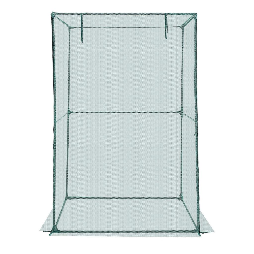 Crop Cage, 1.2 X 1.2 X 1.8 M Plant Protection Tent with Zippered Door, Wind-Resistant Tall Crop Cage, Easy To Install, Outdoor Raised Bed Cover,