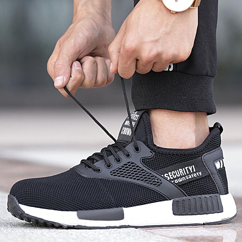 Unisex Summer Steel Toe Work Shoes: Lightweight, Anti-Smash, Anti-Puncture, Wear-Resistant Sole