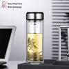 Heenoor Double Wall Crystal Glass Tumbler with Tea Infuser