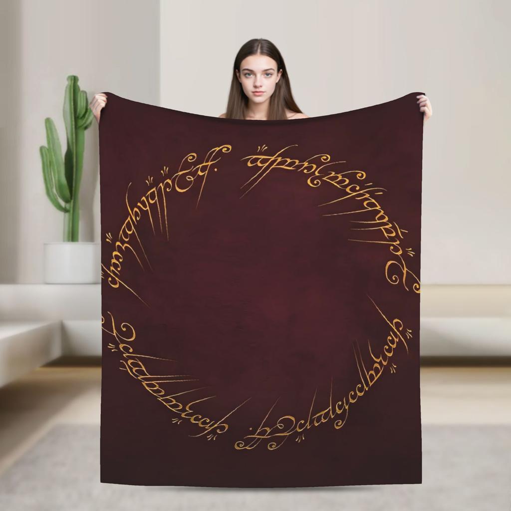 Origin Tree L-Lords Of The R-Rings Flannel Blanket  Soft Durable Bedding Throws for Living Room Trend Bedspread Sofa Bed Cover