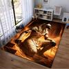 "Egyptian Mythology Anubis Themed Carpet with Mummy Design" Suitable for use as an anti-slip for living room bedroom sofas