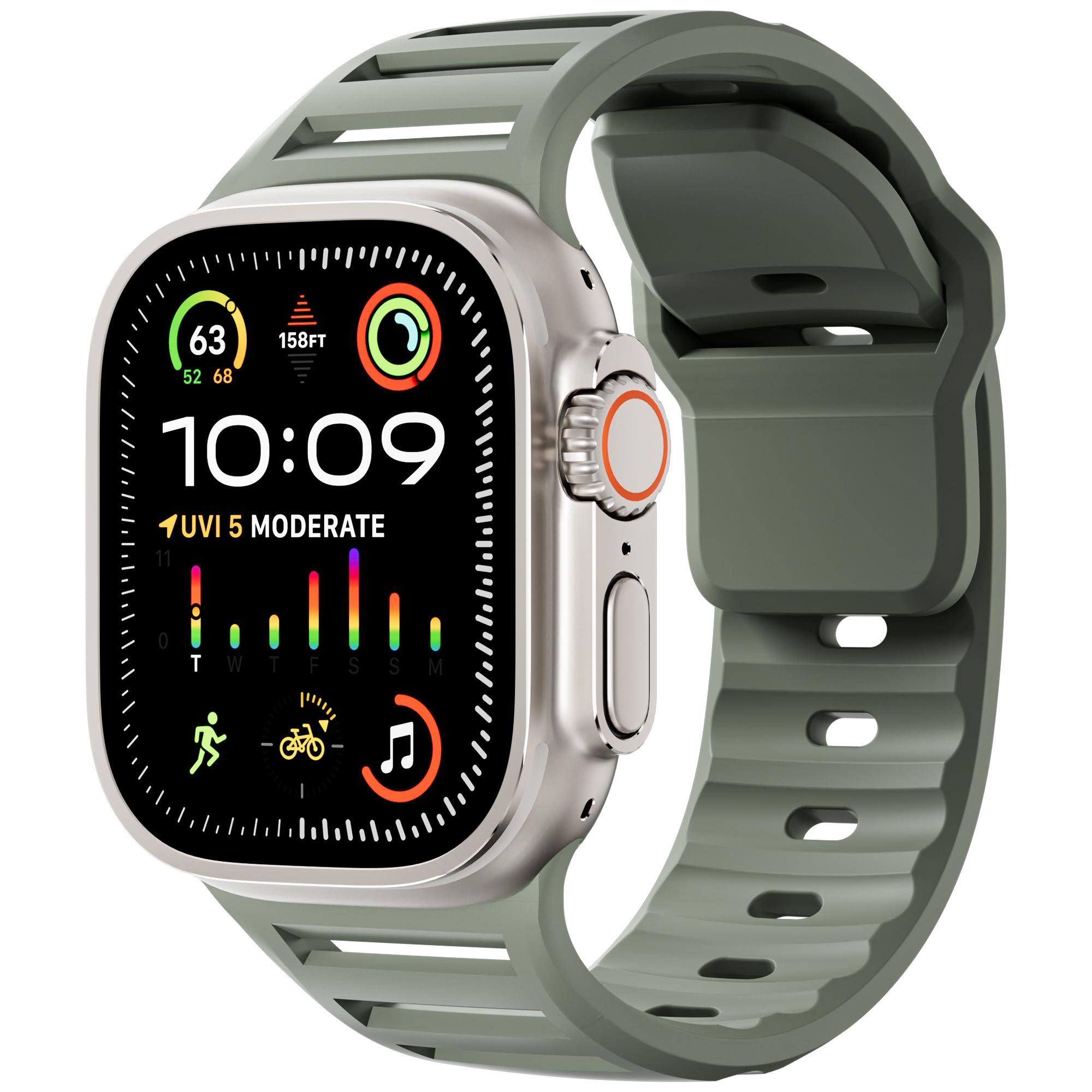 

Ремешки для Apple Watch Ultra 2 Ремешок 49мм 45мм 44мм 42мм Спортивный силиконовый ремешок для часов ремешок браслет iwatch 10 9 8 7 6 SE 5 4 42mm 44mm 45mm 49mm