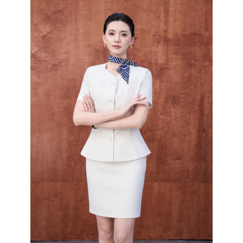 Elegant Seven-Sleeve Slim-Fit Women's Top, Summer Workwear/Professional Suit Style