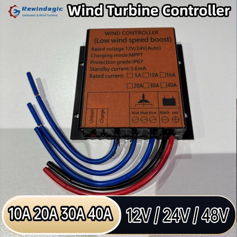 3000W 30A 12V 24V 48V MPPT Charge Controller Regulator For Wind Turbine Generator Windmill Alternator Battery Charger Controller 12V 24V Auto