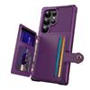 Wallet Card Holder Armor Shockproof Case For Samsung S25 Ultra S24 FE S23 Plus S22 S21 S20 Ultrs S25edge Matte Silicone Cover