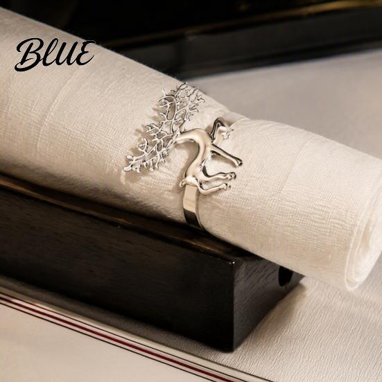 Dining Table Accessories for Christmas Deer Napkin Ring Alloy Elk Holder Holiday Metal Holders Ring Winter Party Festive Decoration Decor