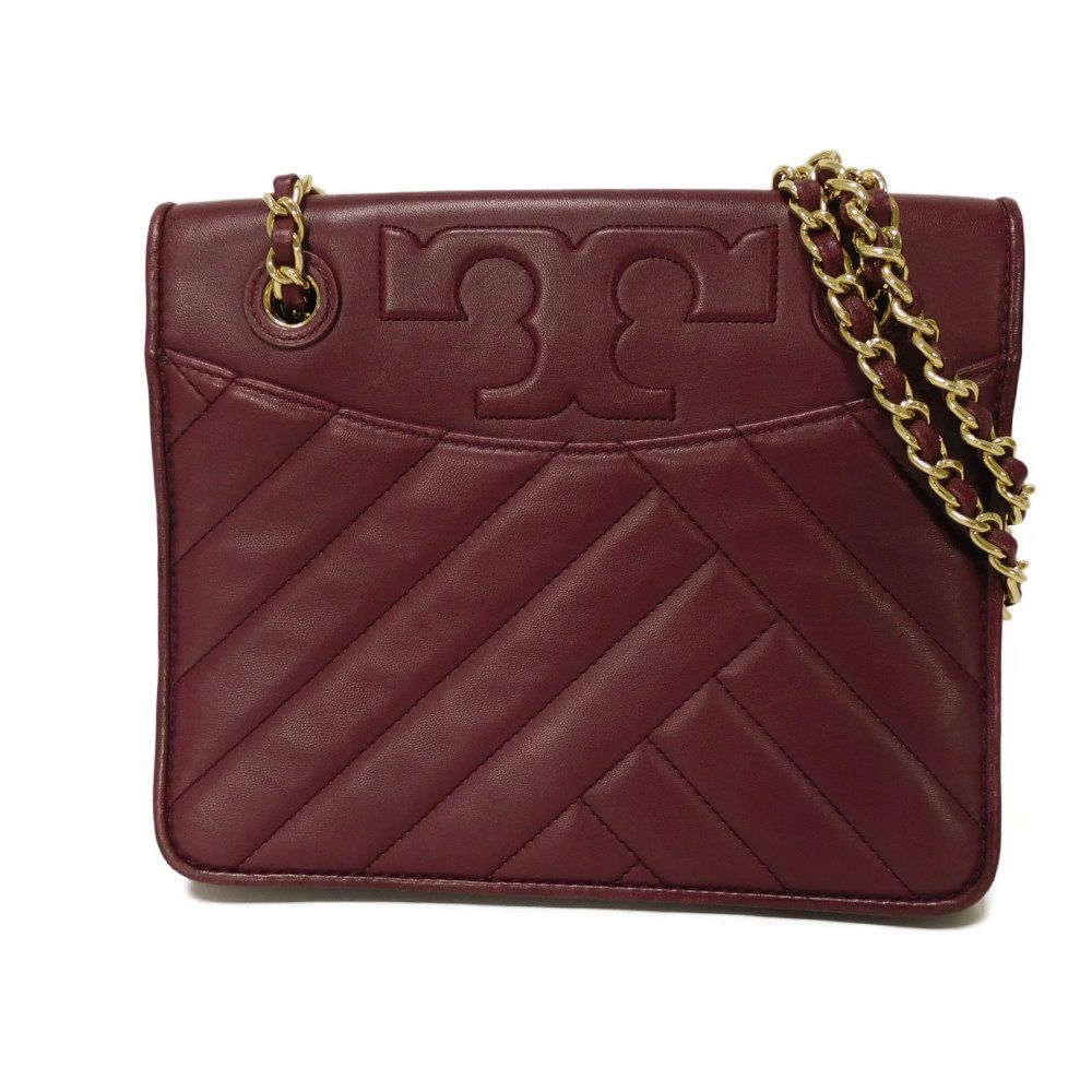 

Подержанная Alexa Convertible 10833 50643 7921 Диагональная стеганая строчка Цепочка на плечо Логотип T Бордовый Женская из Японии