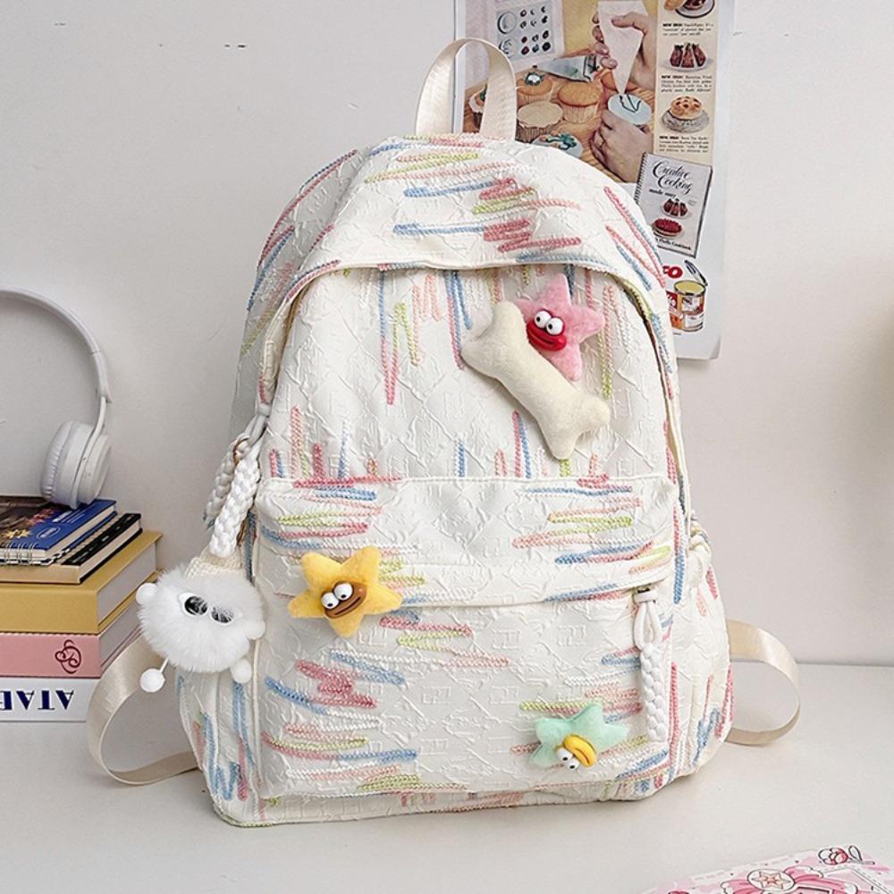 Simple Large Capacity Backpack Nylon Ultra-light Bookbags Shoulder Bag