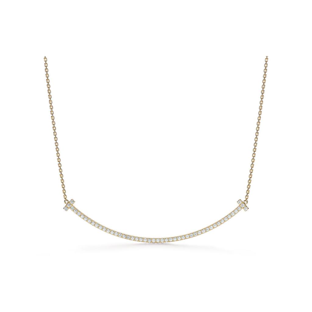 TIFFANY & CO. T 18K Gold Diamond Necklaces Women's Gold GRP10548+67513223
