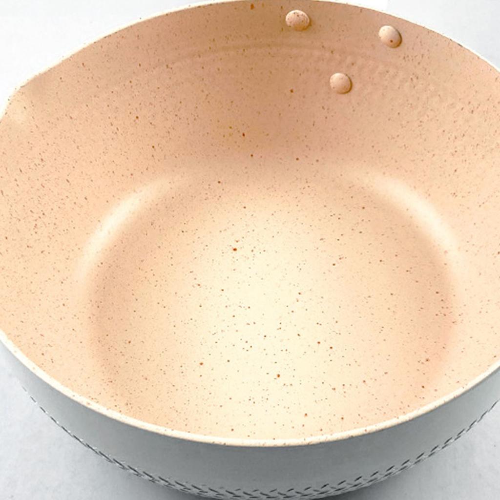 Nonstick Sauce Pan for Cooking Soup Noodles Aluminum Multifunctional Milk Pot Pan Cookware White