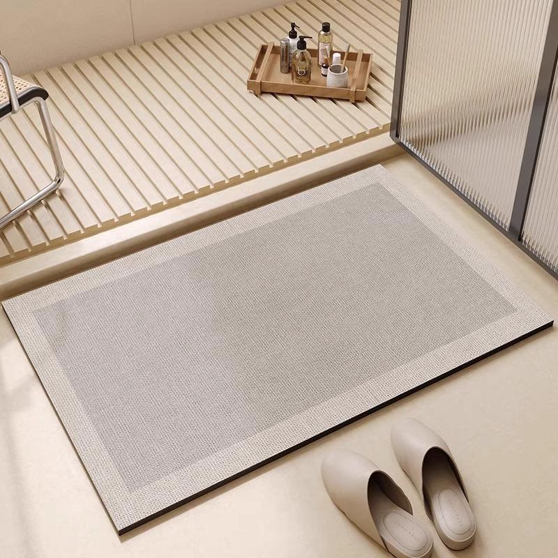 Bathroom Carpet Diatom Mud Floor Mat Anti-slip Foot Wiping Mats Diatomite Soft Water-absorbing Quick-drying Bath Rugs Washable