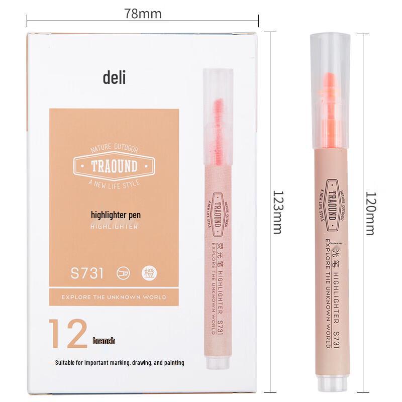 Deli S731 Chisel Tip Highlighter Pens