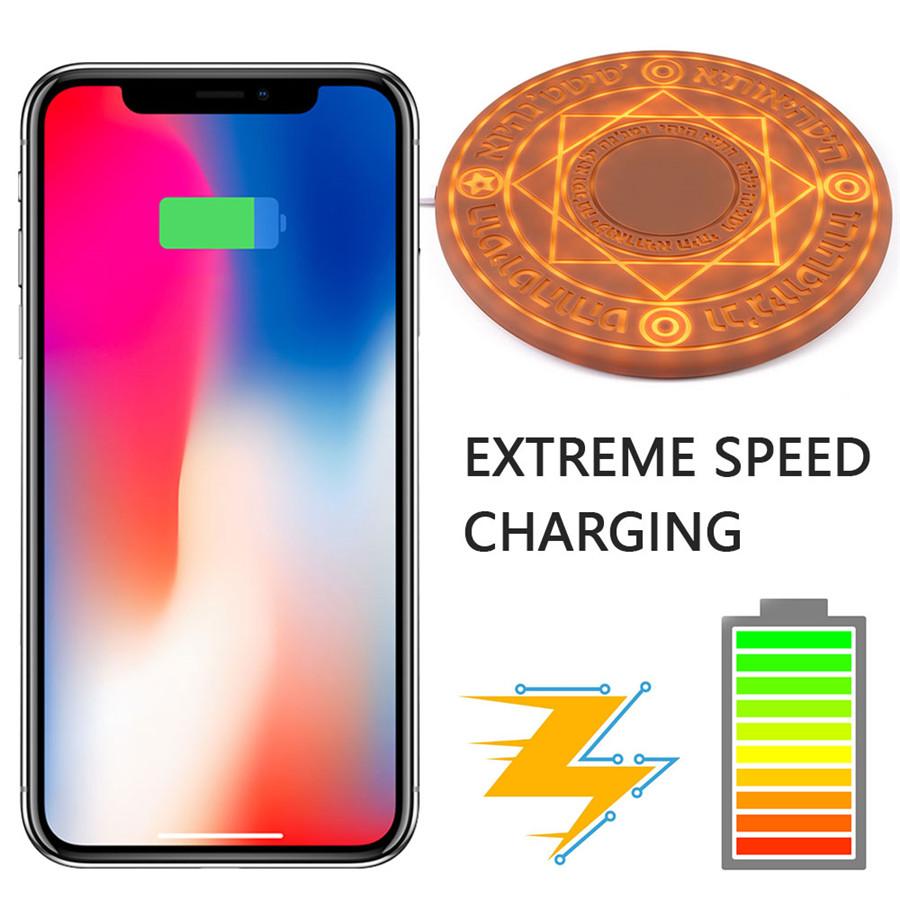 Glowing Magic Array Qi Wireless Fast Charger 10W