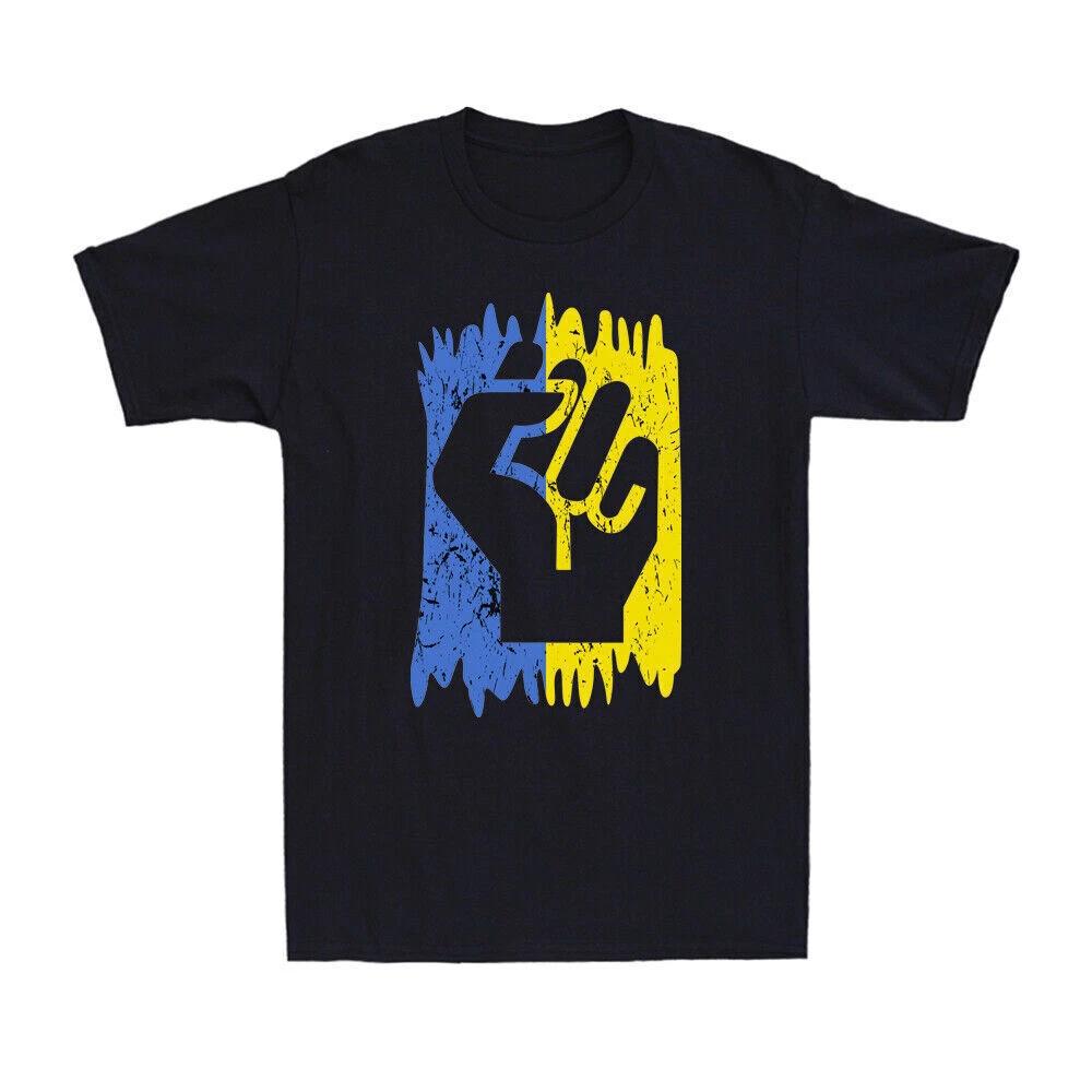 Ukraine Flag T-Shirt Ukrainian Protest Support Love Peace Vintage Unisex T-Shirt XXXXL