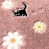 Senko Delivery Service Hana Walk Toilet Mat 58 X 60cm Pink Character Jiji Cat Ghibli 12765 SenkoDesignStudio(S.D.S) Kiki's Approx.