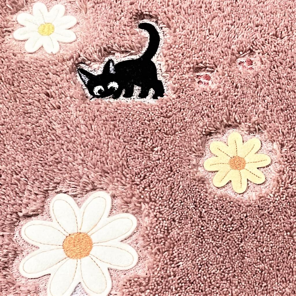 Senko Delivery Service Hana Walk Toilet Mat 58 X 60cm Pink Character Jiji Cat Ghibli 12765 SenkoDesignStudio(S.D.S) Kiki's Approx.