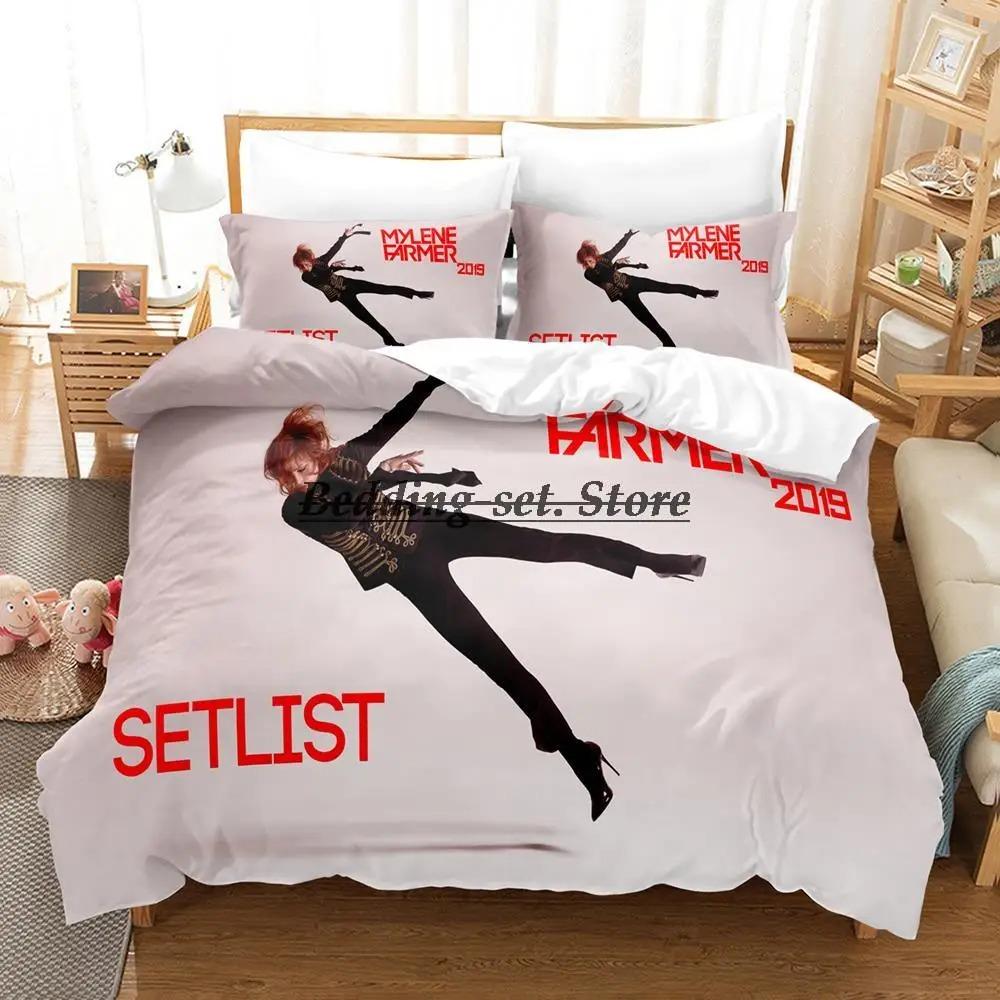 Mylene Farmer Bedding Set Single Twin Full Queen King Size Duvet Cover Sheet Set for Adult Kid Bedroom