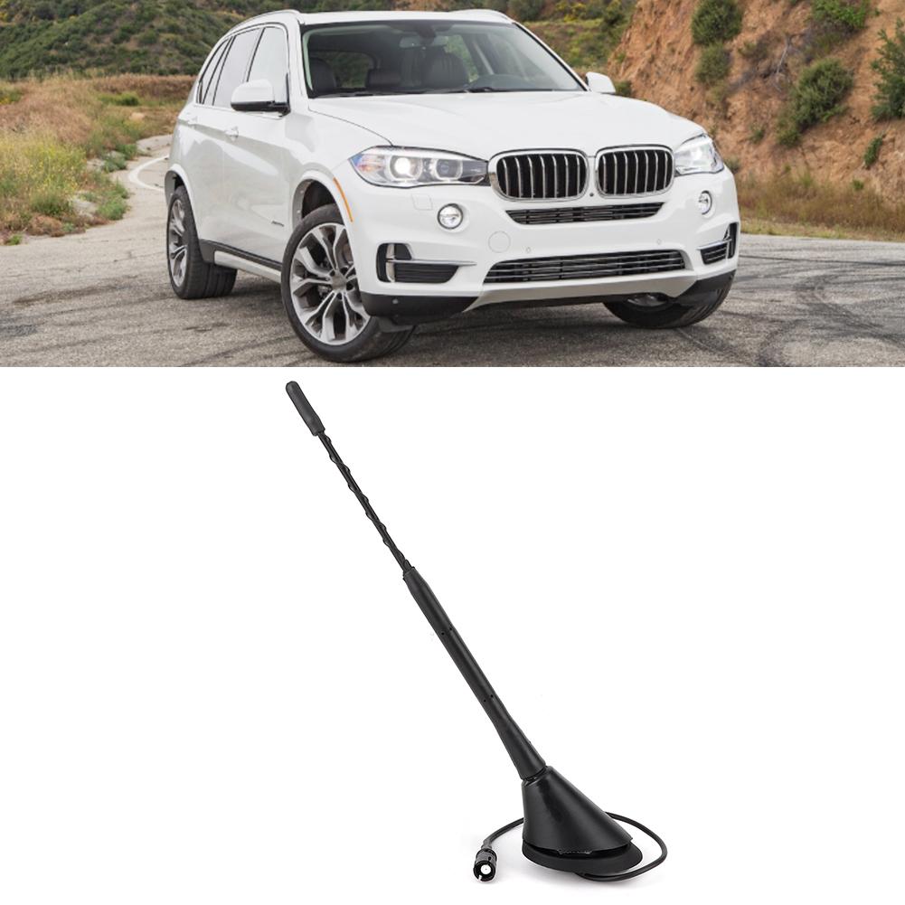 Universal 9inch Car Black FM Radio AM Spiral Antenna Aerial Rod Mast with Base