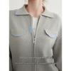 ELLE Women's Embroidered Color Block Knitted Cardigan