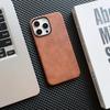 Applicable To iPhone16 Crazy Horse Leather Pattern Magnetic Mobile Phone Case Apple 15 All-inclusive Anti-drop 14 Leather Wireless Charging Protection