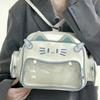 Mode Rygsække til Kvinder Y2K Koreansk Japan Kawaii Kat Ita Taske PU Søde Piger Gennemsigtig Lomme Æstetisk Skulder Crossbody Tasker