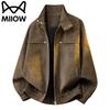 MiiOW Men's Retro Lapel Casual Jacket