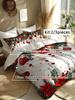 2/3-piece Digital Printed Christmas-themed Bedding Set - Patterns of Santa Claus Reindeer and Christmas Tree
