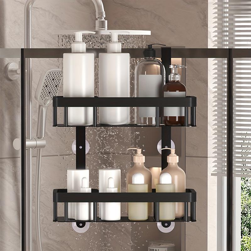 1PC Carbon Steel Thick Storage Hanging Basket Bathroom Shelf Behind The Door Shelf Tidy Multi Layer Bathroom Two/Three Layers