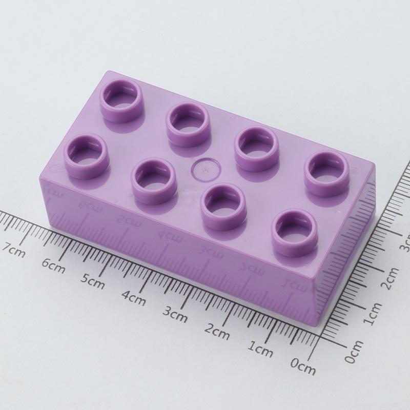 2x4 Dots Big Size Thick Brick 4PCS Colorful Building Block Figuers Compatible Large Plate Accessorie Kid Educational Toys Boys