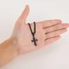 Personality Stainless Steel Cross Pendant Necklace for Men Boys, Retro Religious Faith Prayer Jewelry Gift