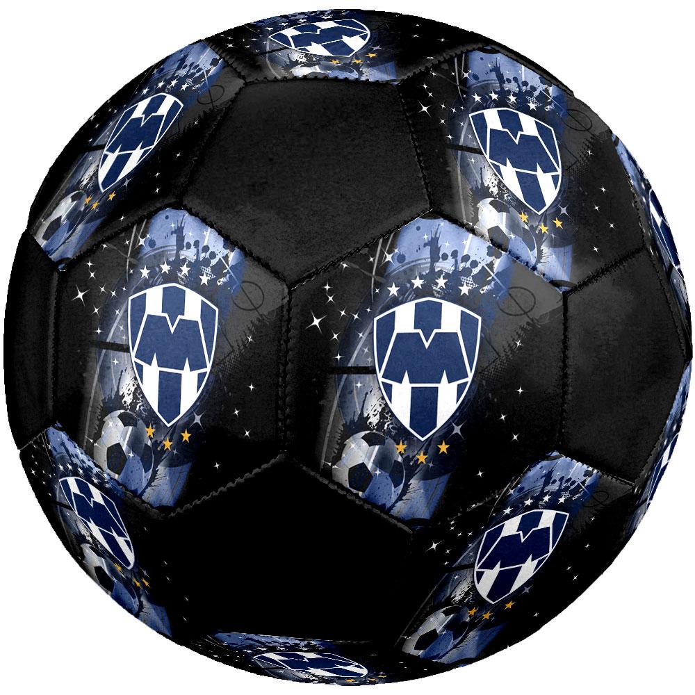CF Monterrey Size 5 Soccer Ball, Machine-Stitched PVC, Durable & High Bounce, All Ages Fit, Fan Merchandise, Matches & Outdoor Use.