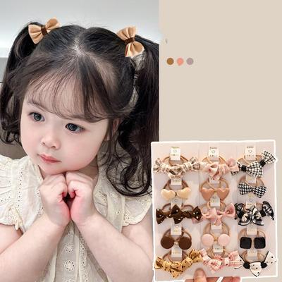 Sladká princeznovská čelenka pro děti dívka roztomilá mašlička hrncový styl elastická gumička do vlasů pro batole kawaii pokrývka hlavy pro malou holčičku