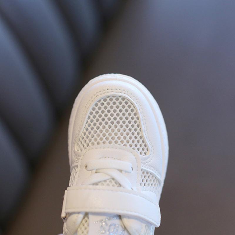 Children's White Shoes, Summer Sports Shoes for Boys and Girls, Breathable Casual Mesh Panel Shoes, Baby Shoes